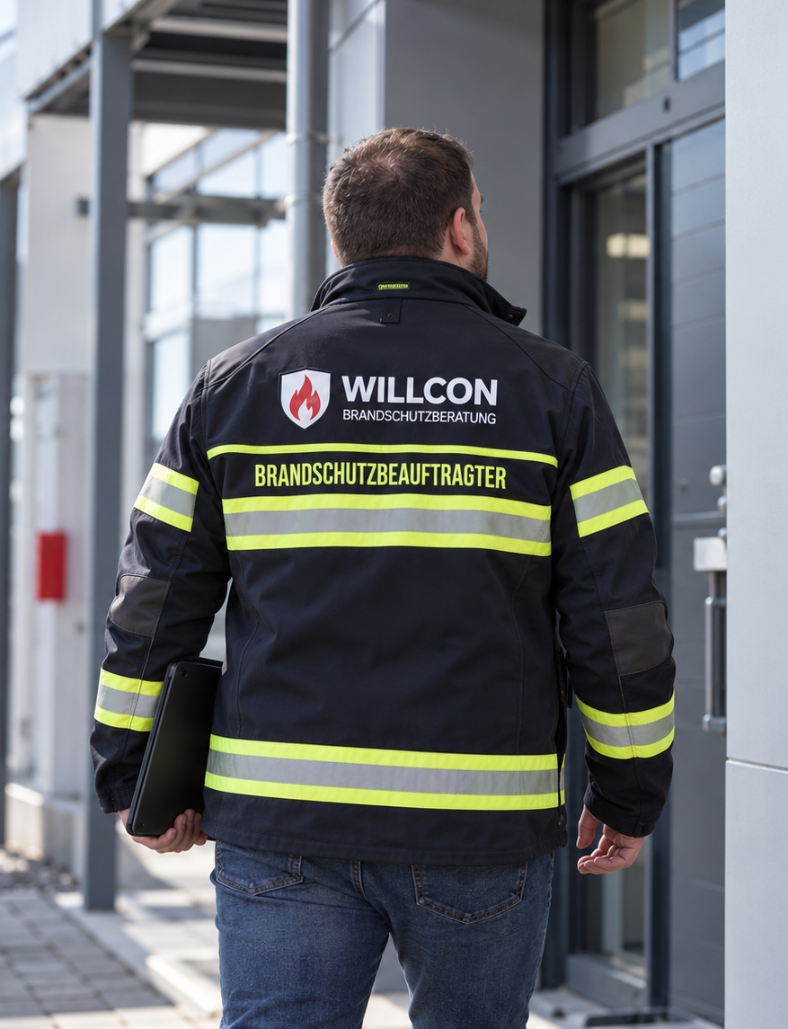 WILLCON Brandschutzberatung – Brandschutzbeauftragter bei einer Objektbegehung